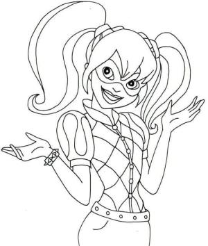 Harley Quinn boyama sayfası,  coloring page, Harley Quinn Çizgi Filmde, 