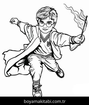 Harry Potter boyama sayfası – keyifli zaman, renkli çizimler