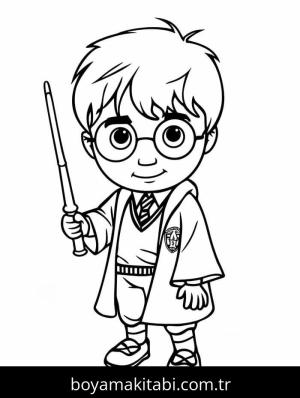 Harry Potter boyama sayfası – el becerilerini geliştirir, boyama çalışması