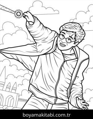 Harry Potter boyama sayfası – PDF indir, sevimli karakter