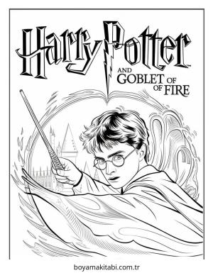 Harry Potter boyama sayfası – keyifli zaman, renkli çizimler