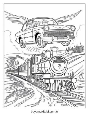 Harry Potter boyama sayfası – PDF indir, sevimli karakter