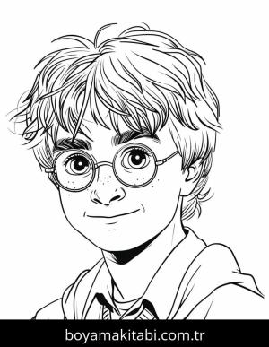 Harry Potter boyama sayfası – çocuk aktivitesi, PDF indir
