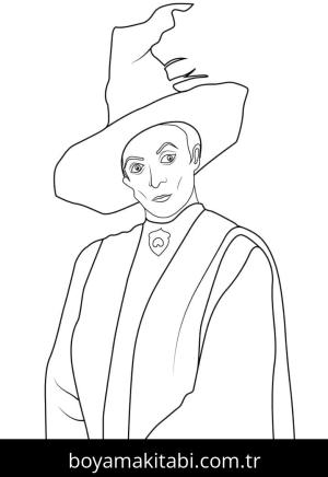Harry Potter boyama sayfası – çizgi film temalı, basit çizim