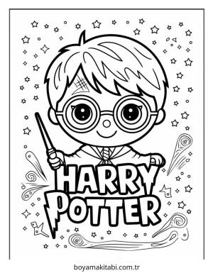 Harry Potter boyama sayfası – yaratıcılığı geliştirir, keyifli zaman