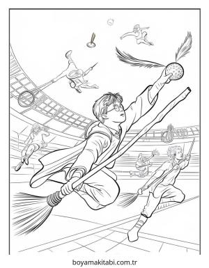 Harry Potter boyama sayfası – boyama çalışması, yaratıcılığı geliştirir
