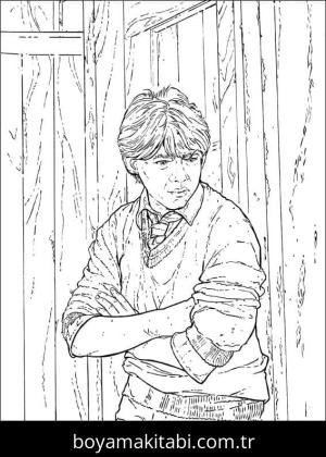 Harry Potter boyama sayfası – kolay boyama, eğitici aktivite