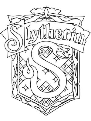 Harry Potter boyama sayfası,  coloring page, Slytherin Sembolü, 