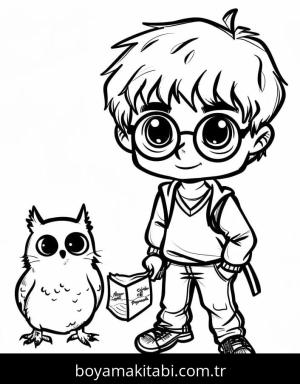 Harry Potter boyama sayfası – evde etkinlik, ücretsiz yazdır