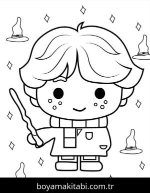 Harry Potter boyama sayfası – ücretsiz yazdır, boyama etkinliği