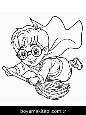 Harry Potter boyama sayfası – boyama çalışması, yaratıcılığı geliştirir