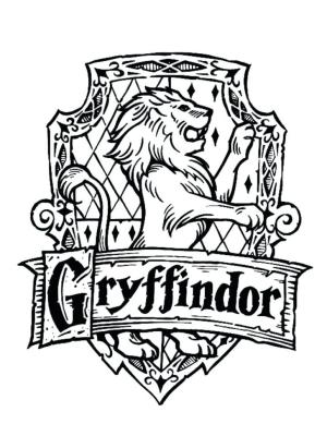 Harry Potter boyama sayfası,  coloring page, Gryffindor Sembolü, 