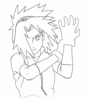 Sakura Haruno boyama sayfası,  coloring page, Havalı Sakura, 