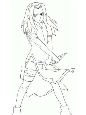 Sakura Haruno boyama sayfası,  coloring page, Kızgın Sakura, 