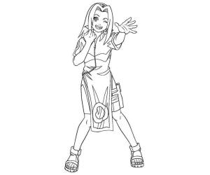 Sakura Haruno boyama sayfası,  coloring page, Sevimli Sakura, 