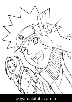 Sakura Haruno boyama sayfası – eğlenceli etkinlik, el becerilerini geliştirir