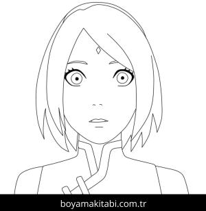 Sakura Haruno boyama sayfası – yaratıcılığı geliştirir, keyifli zaman