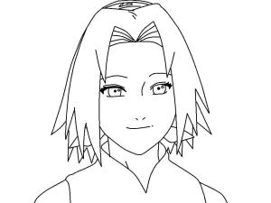 Sakura Haruno boyama sayfası,  coloring page, Sakura Kafa, 