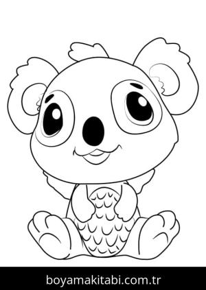 Hatchimals boyama sayfası – çizgi film temalı, basit çizim