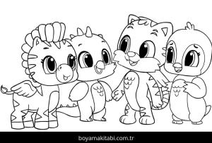 Hatchimals boyama sayfası – çocuklar için, çizgi film temalı