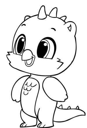 Hatchimals boyama sayfası,  coloring page, Hatchimals Draggle Sevimli, 