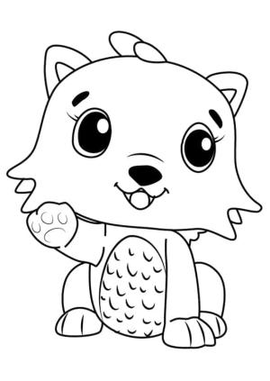 Hatchimals boyama sayfası,  coloring page, Hatchimals Kittycan Ücretsiz, 