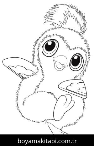 Hatchimals boyama sayfası – çizgi film temalı, basit çizim