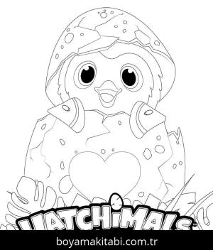 Hatchimals boyama sayfası – eğlenceli etkinlik, el becerilerini geliştirir