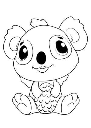 Hatchimals boyama sayfası,  coloring page, Hatchimals Koalabee Ücretsiz, 