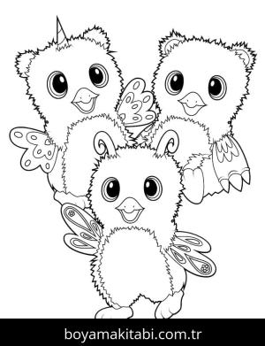 Hatchimals boyama sayfası – evde etkinlik, ücretsiz yazdır