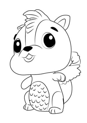 Hatchimals boyama sayfası,  coloring page, Hatchimals Skunkle Yazdırılabilir, 