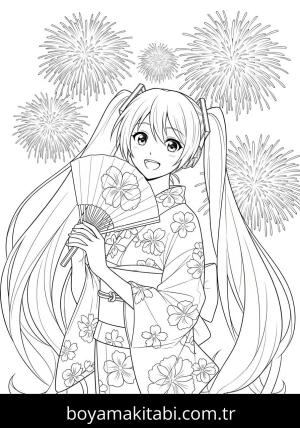 Hatsune Miku boyama sayfası 48165,  coloring page, 