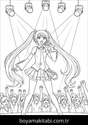 Hatsune Miku boyama sayfası 48172,  coloring page, 