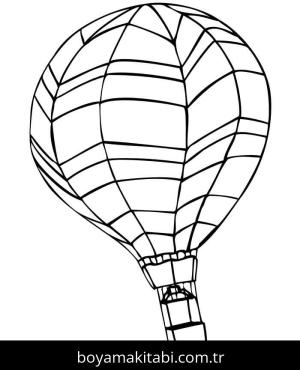 Hava Balonu boyama sayfası – eğlenceli etkinlik, el becerilerini geliştirir