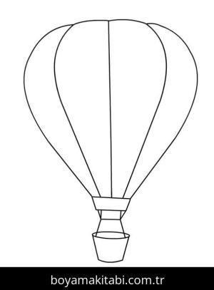 Hava Balonu boyama sayfası – boyama çalışması, yaratıcılığı geliştirir