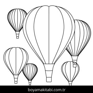 Hava Balonu boyama sayfası – yaratıcılık, eğlenceli etkinlik