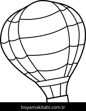 Hava Balonu boyama sayfası – çocuklar için, çizgi film temalı