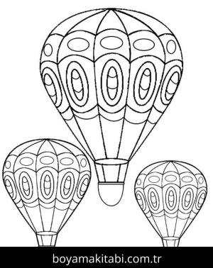 Hava Balonu boyama sayfası – yaratıcılık, eğlenceli etkinlik
