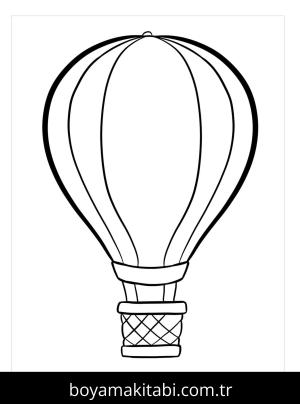 Hava Balonu boyama sayfası – boyama etkinliği, çocuk aktivitesi