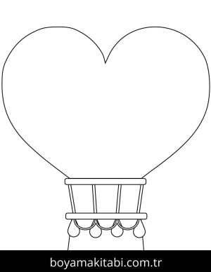 Hava Balonu boyama sayfası – çocuk aktivitesi, PDF indir