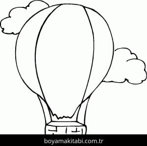 Hava Balonu boyama sayfası – ücretsiz yazdır, boyama etkinliği