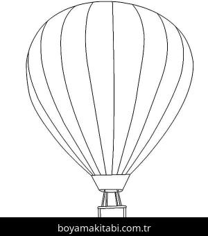 Hava Balonu boyama sayfası – ücretsiz yazdır, boyama etkinliği