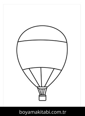 Hava Balonu boyama sayfası – sevimli karakter, sanatsal çalışma