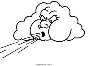 Hava Durumu boyama sayfası – basit çizim, kolay boyama