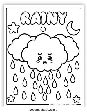 Hava Durumu boyama sayfası – sanatsal çalışma, çocuklar için
