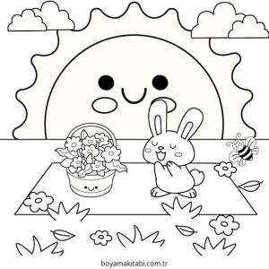 Hava Durumu boyama sayfası – eğlenceli etkinlik, el becerilerini geliştirir