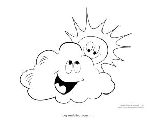 Hava Durumu boyama sayfası – yaratıcılık, eğlenceli etkinlik