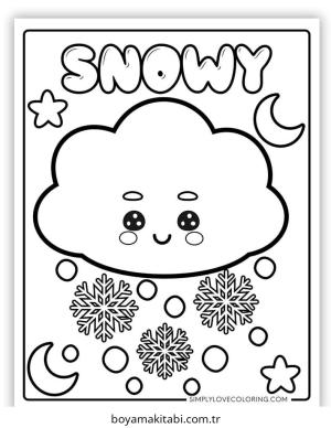 Hava Durumu boyama sayfası – kolay boyama, eğitici aktivite