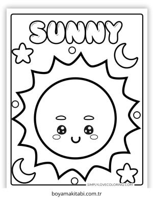 Hava Durumu boyama sayfası – ücretsiz yazdır, boyama etkinliği