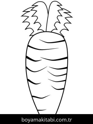 Havuç boyama sayfası – sevimli karakter, sanatsal çalışma